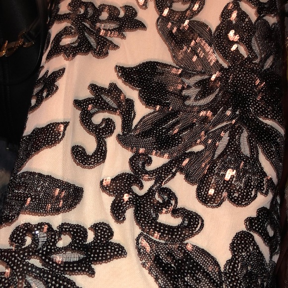 Black sequin Fitted Dress - Picture 2 of 7